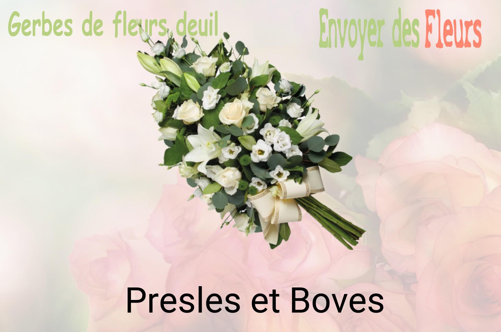 Gerbe de fleurs de deuil livrée à Presles-et-Boves